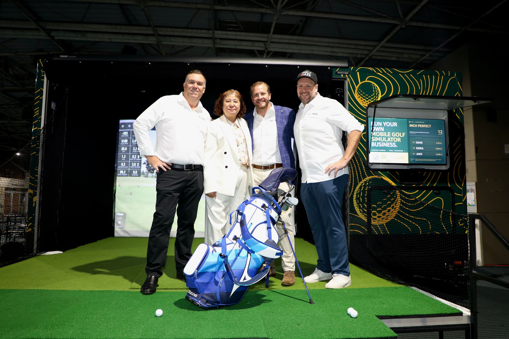 Golf Daze mobile golf simulator at an event in Sydney